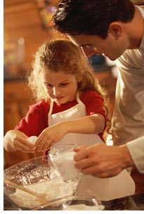 Father and Daughter Cooking