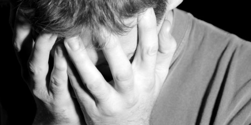 man in despair